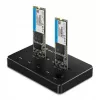 Qoltec 50310 Drive Docking Station 2x SSD M.2 SATA NGFF USB Typ C