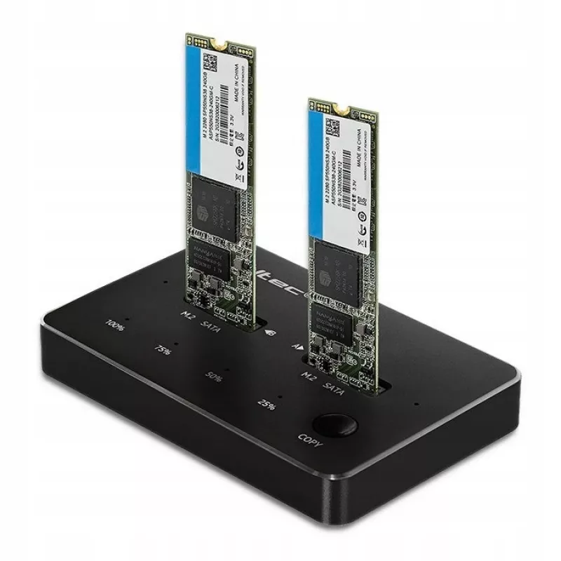 Qoltec 50310 Drive Docking Station 2x SSD M.2 SATA NGFF USB Typ C