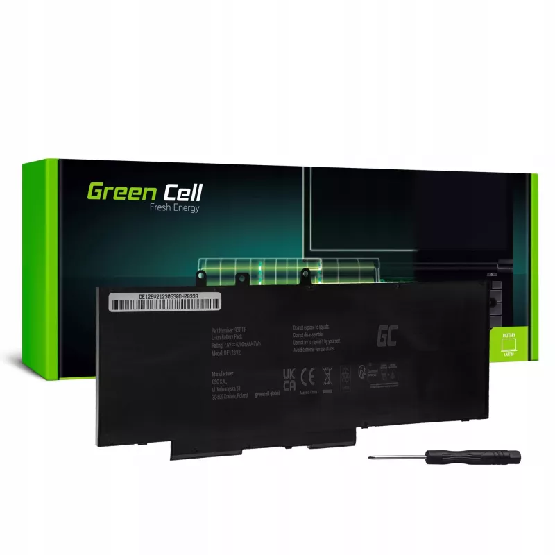 Green Cell GC-DE128V2 Laptop-Akku 7,6 V 6000 mAh Dell Akkus
