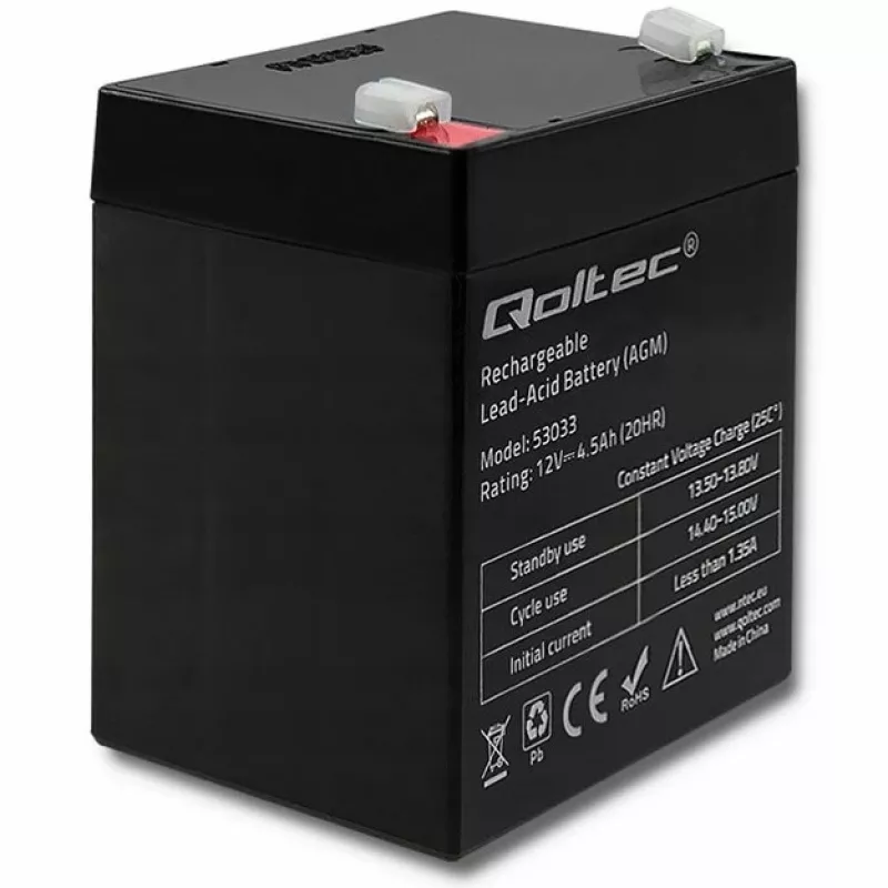 AGM-Batterie Qoltec 53033 4.5 Ah 15 V 65.5 A Motorrad