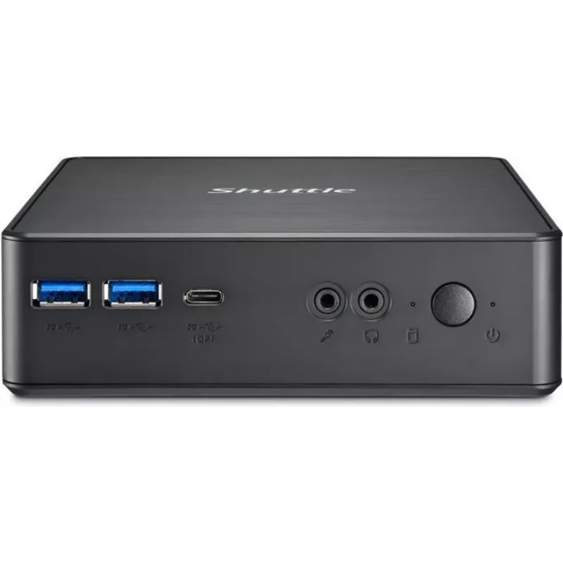 Shuttle XPC Nano PC NC40U5, Intel Core i5-1235U, 1x HDMI, 1x DP, 1x USB-C/DP, 6x USB3.2, 1x 2,5-Zoll-Schacht, 2x M.2, 1x LAN, RAID, 24/7-Dauerbetrieb, inkl. VESA & Standfuß