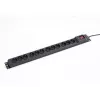 Armac M12 19-Zoll-Rack-Steckdosenleiste, 12x 230V, Vertikal, 1,5m, Schwarz (M12/15/CZ)