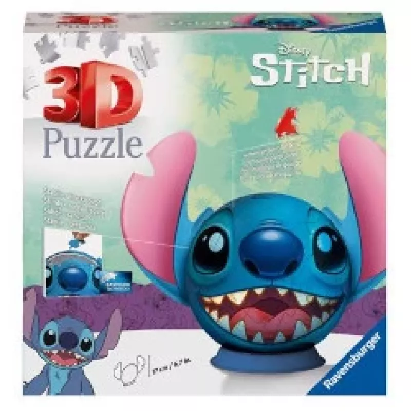 Ravensburger Disney Stitch 3D Puzzle für Kinder ab 6 Jahren - 72 Teile - Kein Kleber erforderlich - Ostergeschenke für Kinder