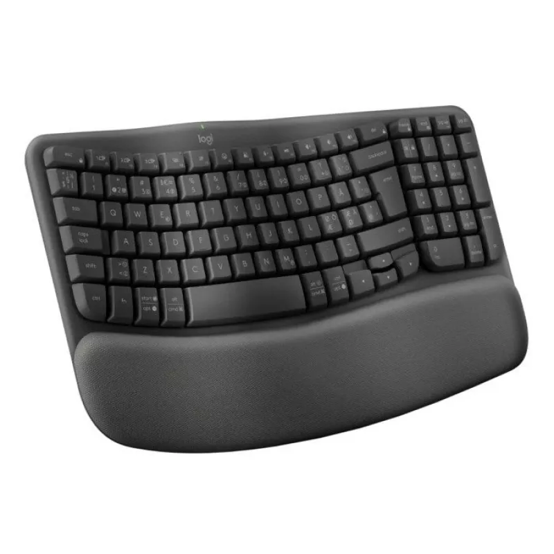 Logitech Wave Keys Office RF Wireless + Bluetooth QWERTY Dänisch Finnisch Norwegisch Schwedisch Graphit