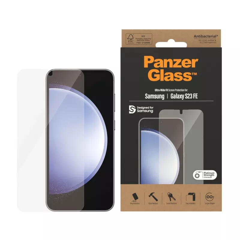PanzerGlass ® Displayschutzfolie Samsung Galaxy S23 FE | Ultra-Wide Fit
