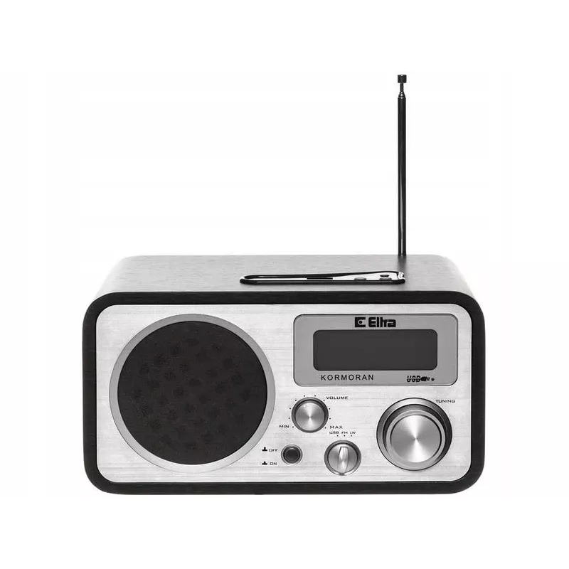 Tragbares Radio ELTRA Kormoran Analog FM LW LCD Schwarz Silber