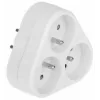 Reiseadapter Typ E (FR) auf Typ F Weiß Maclean MCE214