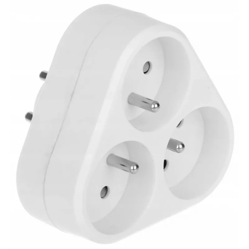 Reiseadapter Typ E (FR) auf Typ F Weiß Maclean MCE214