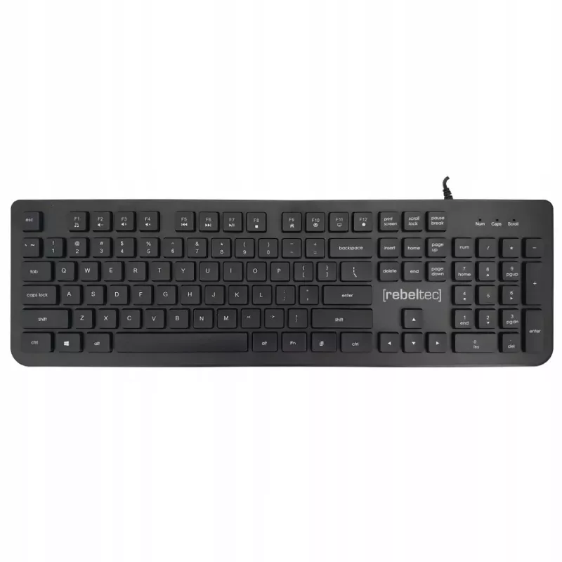 USB-Multimedia-Tastatur Rebeltec RBLKLA00042 – Full-Size, schwarz