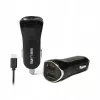 Autoladegerät 2xUSB + USB-C 2,1A schwarz