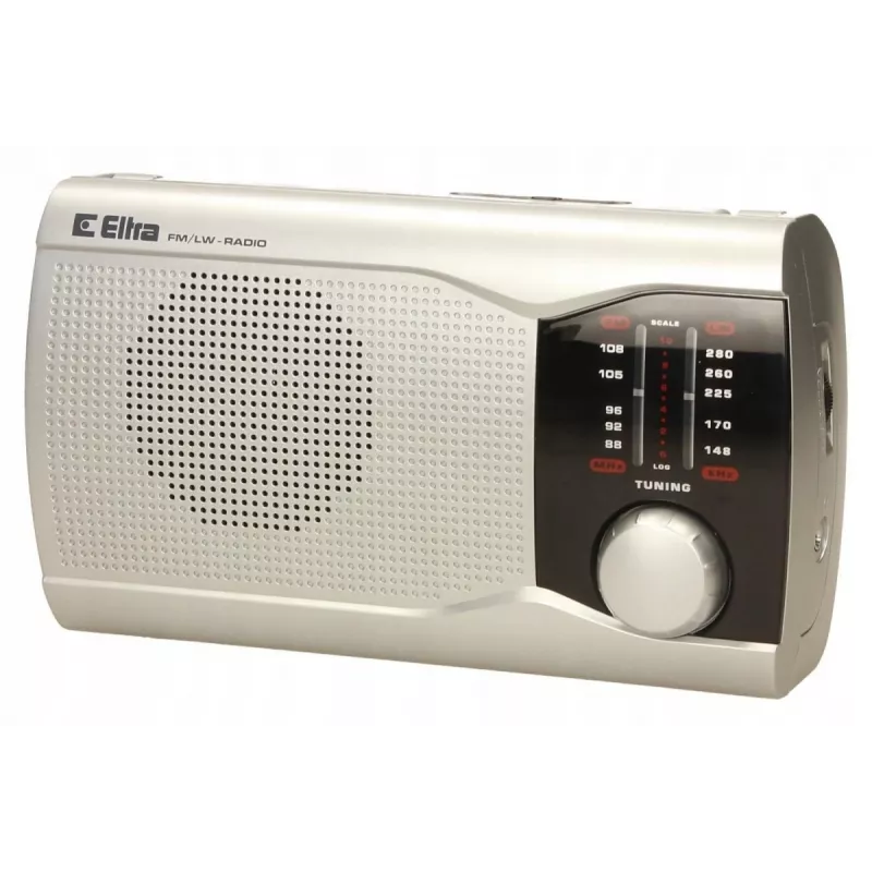 Tragbares Eltra EWA Silber Radio — AM/FM-Empfänger, batteriebetrieben