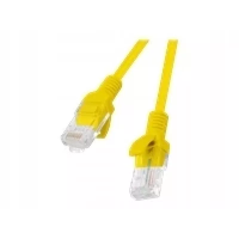 LANBERG Netzwerkkabel RJ-45 Cat5e PCU5-20CC-0025-Y, 0,25 m, gelb, U/UTP, CCA, 26 AWG