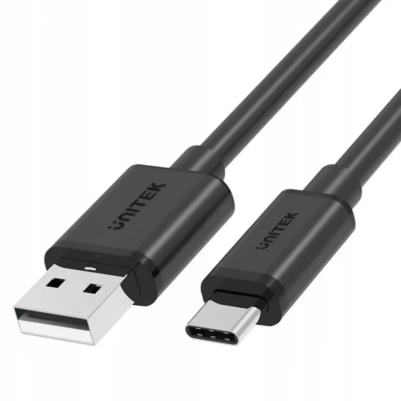 USB-A-auf-USB-C-Kabel Unitek C14068BK, 2 m, USB 2.0, schwarz, Stecker-Stecker