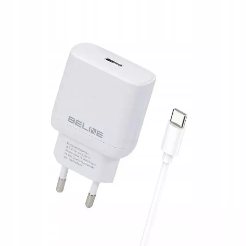 Ladegerät 30W USB-C Beline Beli02177 weiß mit USB-C-Kabel