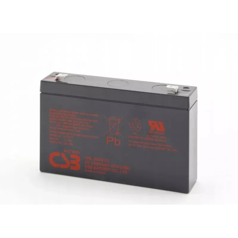 Wiederaufladbare Blei-Säure-Batterie csb HRL634WF2 6V 9Ah für Backup und USV