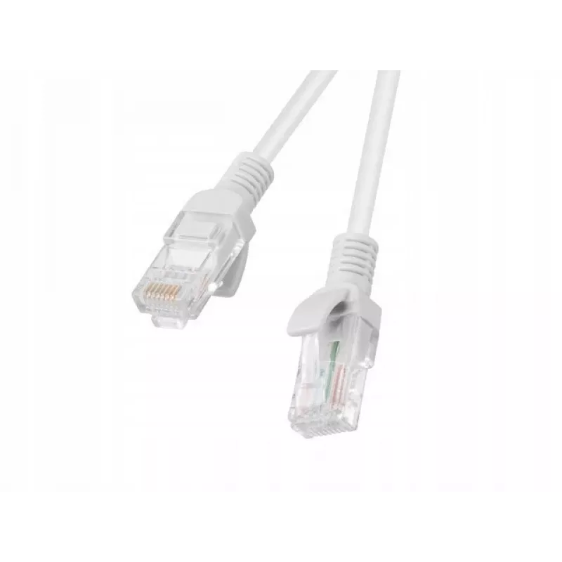 Netzwerkkabel LANBERG PCU5-20CC-0200-S Cat5e U/UTP RJ-45 auf RJ-45 2 m Grau, verseilt CCA, 100 MHz