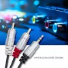 Audiokabel Qoltec 52341 3m 2xRCA 3.5mm Schwarz
