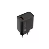 NATEC AC-Schnellladegerät für den Innenbereich, kabelgebunden, Ribera – 18 W (5–15 V, bis zu 3 A), 1× USB-A, Huawei FCP/SCP, schwarz