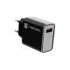 NATEC AC-Schnellladegerät für den Innenbereich, kabelgebunden, Ribera – 18 W (5–15 V, bis zu 3 A), 1× USB-A, Huawei FCP/SCP, schwarz