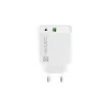 Netz-Schnellladegerät NATEC RIBERA 12V 20W USB-C PD 3.0 + USB-A Samsung AFC Weiß
