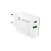 Netz-Schnellladegerät NATEC RIBERA 12V 20W USB-C PD 3.0 + USB-A Samsung AFC Weiß