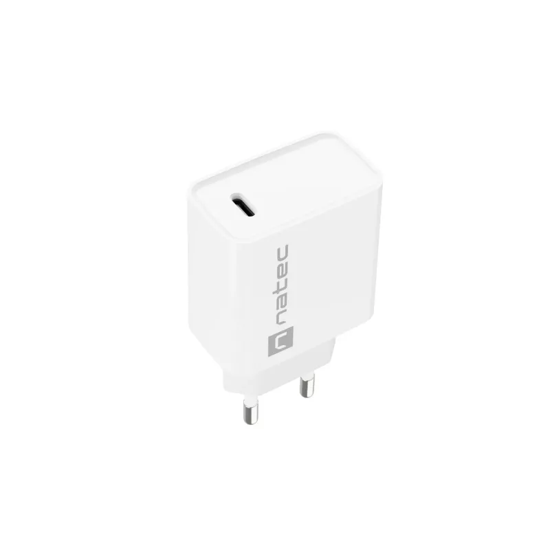 Indoor USB-C Schnellladegerät NATEC RIBERA 12V 20W Quick Charge 3.0 Weiß