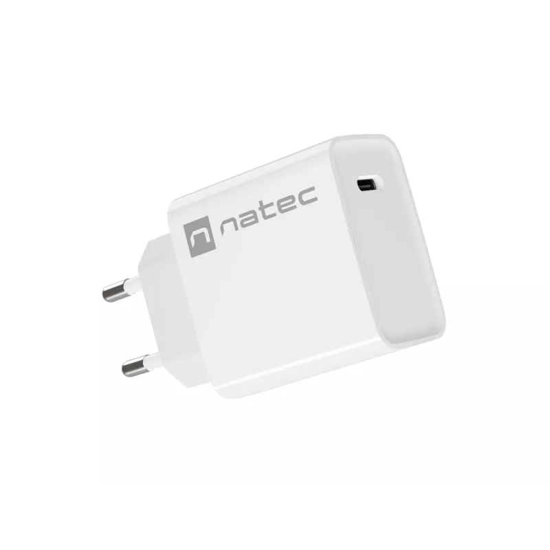 Indoor USB-C Schnellladegerät NATEC RIBERA 12V 20W Quick Charge 3.0 Weiß