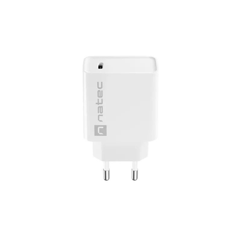 Indoor USB-C Schnellladegerät NATEC RIBERA 12V 20W Quick Charge 3.0 Weiß