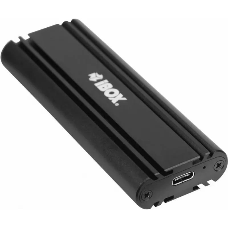 SSD-Gehäuse IBOX HD-07 für 1x M.2-Laufwerk, USB 3.2 Gen 2 (10 Gbit/s), USB-C, schwarz