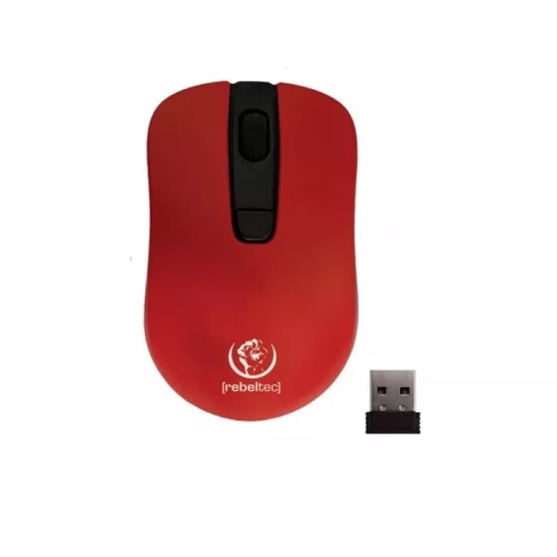 Optische kabellose Maus Rebeltec STAR rot