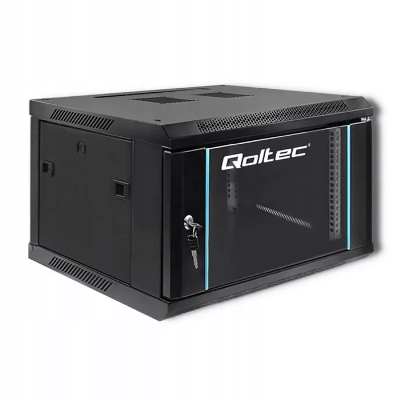 Rackschrank 19-Zoll QOLTEC 54465 Stahlausführung 12U