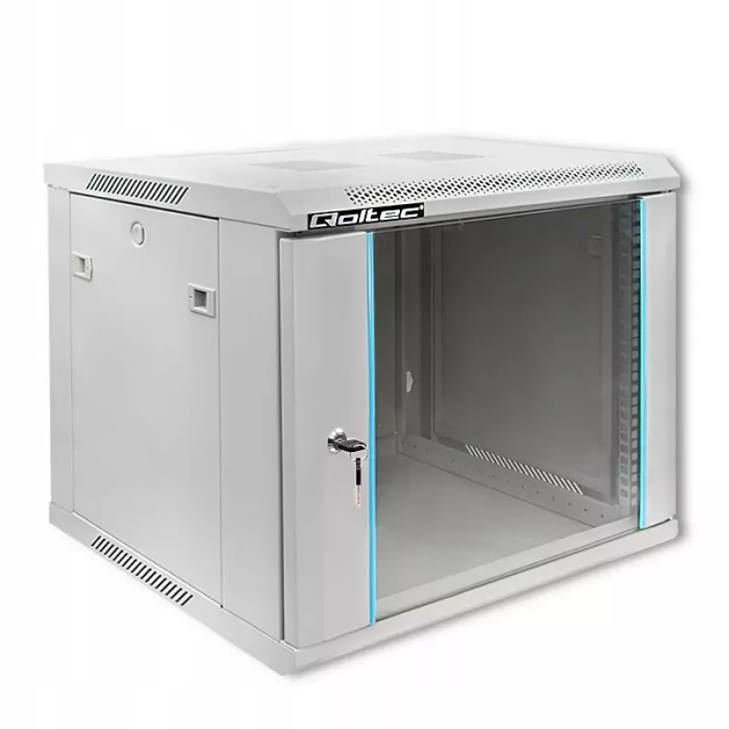 Rack-Schrank QOLTEC 19 Zoll 9U 600x500x600 Wand- oder Bodenmontage Servergehäuse