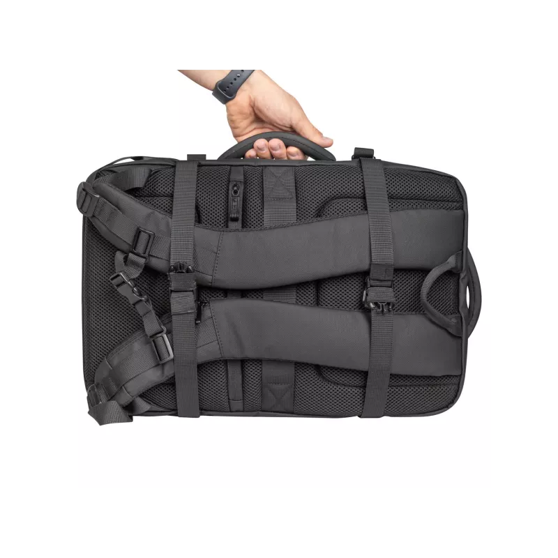 Outdoor-Rucksack NATEC NTO-2116 rahmenlos Polyester schwarz 330×240×440 mm mit Tabletfach und 10 Taschen