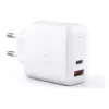 Wandladegerät Aukey PA-B3 Weiß GaN 65W USB-C / USB-A Schnellladegerät