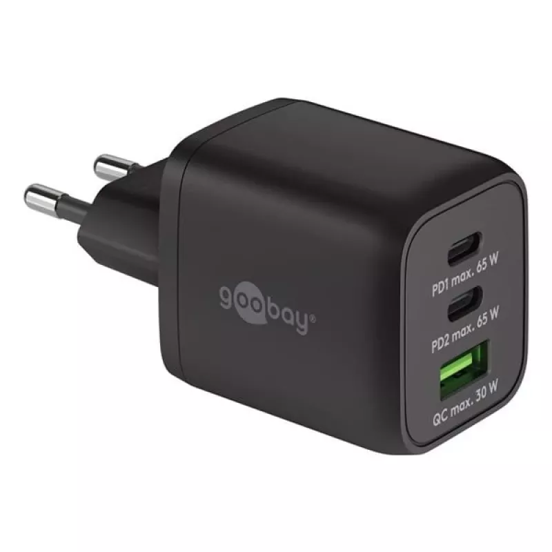Goobay 64753 Charger for Mobile Devices Headphones - Smartphone - Tablet Schwarz AC Fast Charging Innenbereich (64753)