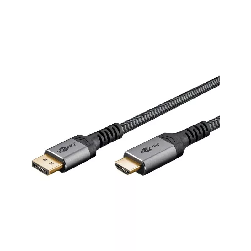 Goobay 65270 Video-Kabel-Adapter 3 m DisplayPort HDMI Grau (65270)
