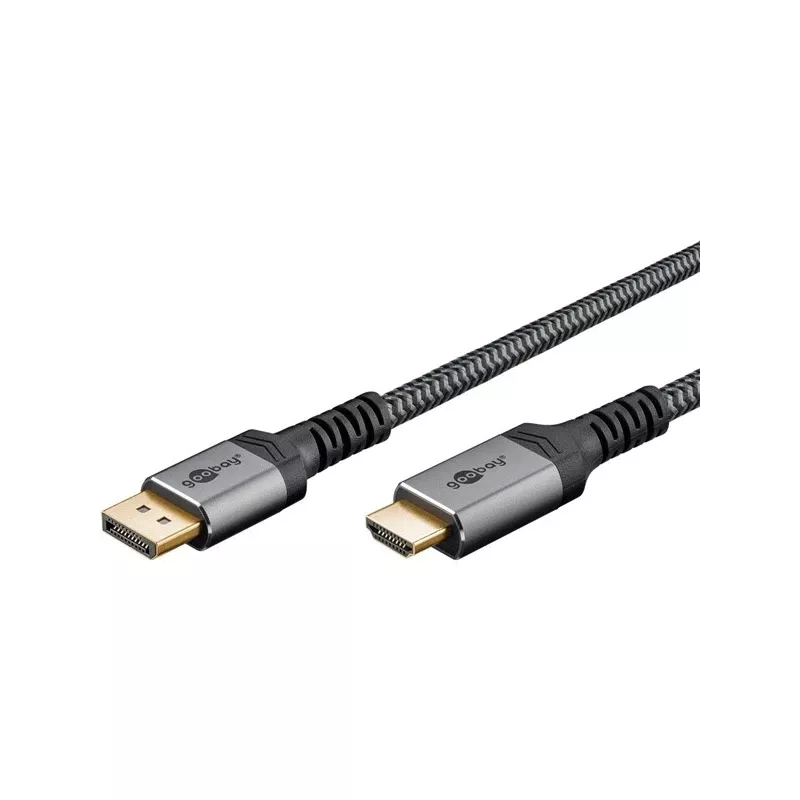 Goobay 65269 Video-Kabel-Adapter 2 m DisplayPort HDMI Grau (65269)