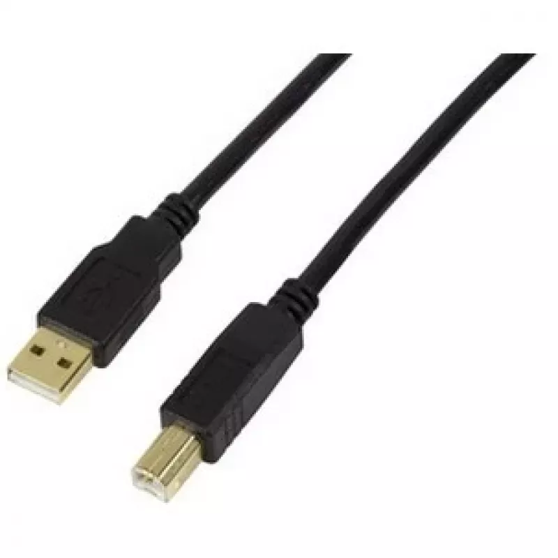 USB-Kabel LogiLink UA0264 USB 2.0 10 m USB A USB B Schwarz