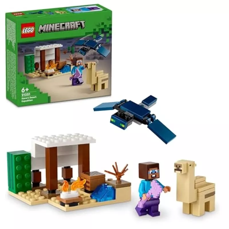 Lego Minecraft 21251 Steves Wüstenexpedition Spielzeug-Biom-Bauset