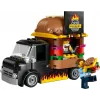 LEGO City Burger Van Food Truck Spielzeug für Jungen und Mädchen ab 5 Jahren, Fahrzeug-Bauspielzeug, Küchen-Spielset mit Verkäufer-Minifigur und Zubehör