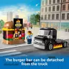 LEGO City Burger Van Food Truck Spielzeug für Jungen und Mädchen ab 5 Jahren, Fahrzeug-Bauspielzeug, Küchen-Spielset mit Verkäufer-Minifigur und Zubehör