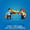 LEGO City Burger Van Food Truck Spielzeug für Jungen und Mädchen ab 5 Jahren, Fahrzeug-Bauspielzeug, Küchen-Spielset mit Verkäufer-Minifigur und Zubehör