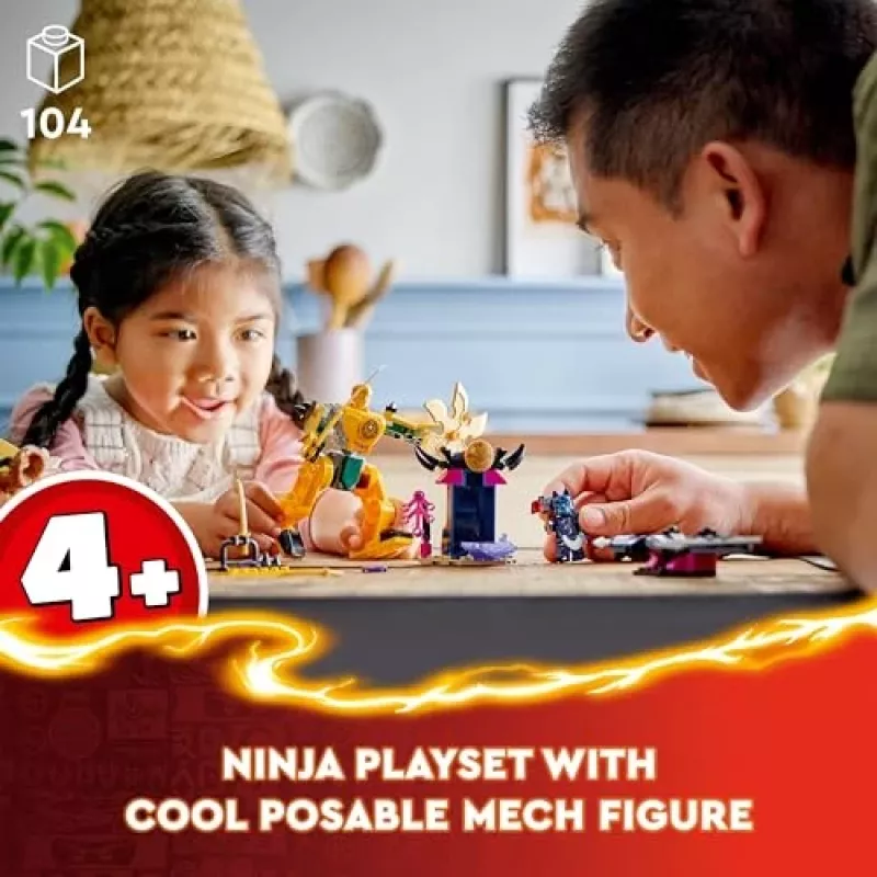 LEGO NINJAGO Arins Kampf-Mech Actionfigur Ninja-Spielzeug für Jungen und Mädchen ab 4 Jahren, Dragons Rising Set mit Arin Minifigur und Mini-Kata
