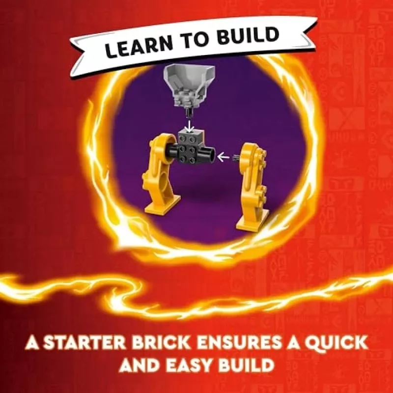 LEGO NINJAGO Arins Kampf-Mech Actionfigur Ninja-Spielzeug für Jungen und Mädchen ab 4 Jahren, Dragons Rising Set mit Arin Minifigur und Mini-Kata