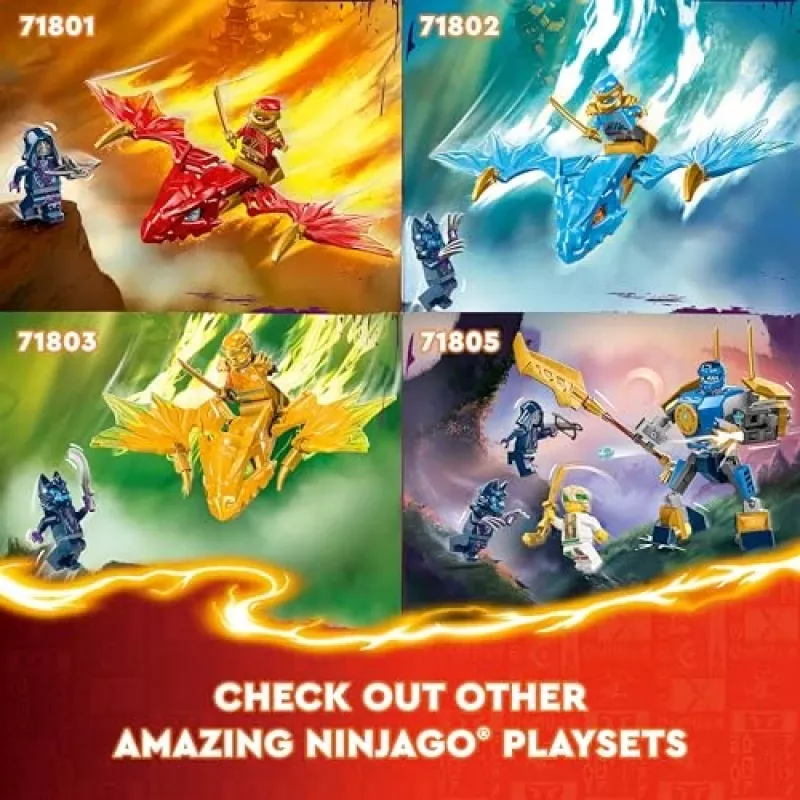 LEGO NINJAGO Arins Kampf-Mech Actionfigur Ninja-Spielzeug für Jungen und Mädchen ab 4 Jahren, Dragons Rising Set mit Arin Minifigur und Mini-Kata