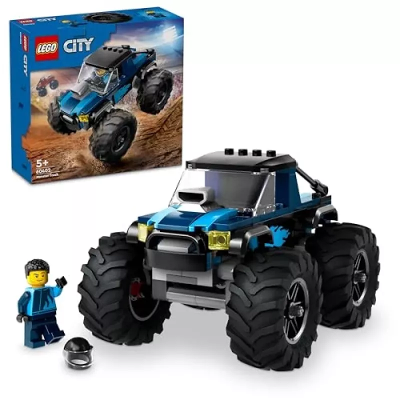 Konstruktionsspielzeug LEGO City 60402 Blauer Monster Truck mit großen Reifen, 148 Teilen, 1 Minifigur, Alter 5+