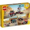 LEGO Creator 2-in-1 Pritschenwagen mit Hubschrauber Set 31146, umbaubares Modell für Kinder
