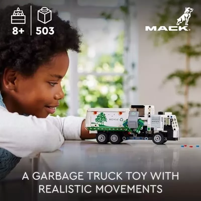 Konstruktionsspielzeug LEGO Technic Mack LR Elektro-Müllwagen 42167 — 503 Teile, motorisiert, Maße 230×80×90 mm