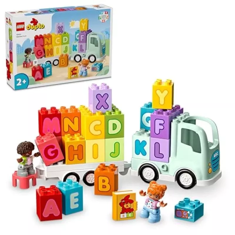 Konstruktionsspielzeug LEGO DUPLO 10421 ABC-Lastwagen, 36 Teile, 2 Minifiguren, ab 2 Jahren, Maße 110 × 140 × 70 mm