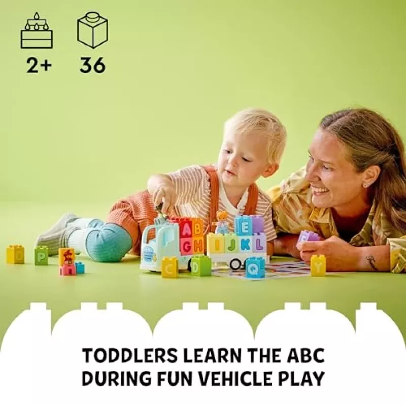 Konstruktionsspielzeug LEGO DUPLO 10421 ABC-Lastwagen, 36 Teile, 2 Minifiguren, ab 2 Jahren, Maße 110 × 140 × 70 mm